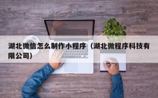 丹阳湖北微信怎么制作小程序（湖北微程序科技有限公司）